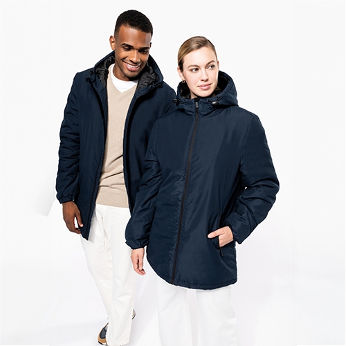 Gerecyclede parka met capuchon unisex rood,5xl