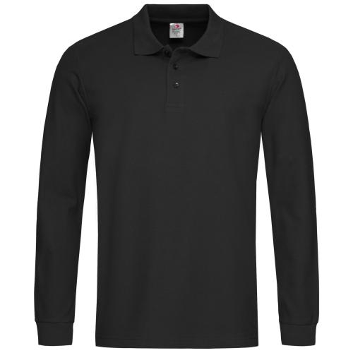 Stedman polo longsleeve black opal,2xl