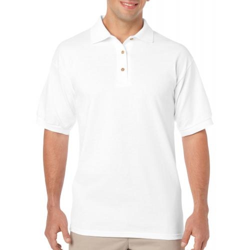 Gilden dryblend adult jersey polo wit,l Gilden dryblend adult jersey polo wit,l