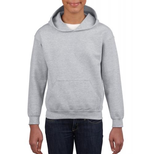 Gildan sweater met capuchon kids sport grey,l