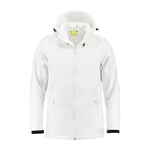 L&S Jacket Hooded Softshell  for him wit,l