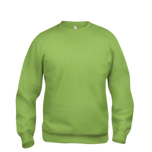 Clique Basic roundneck unisex lichtgroen,3xl