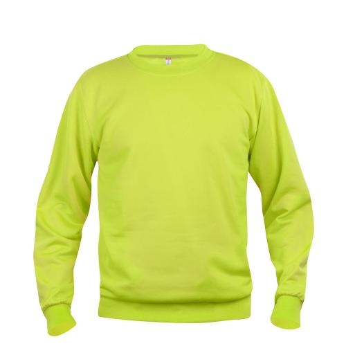 Clique Basic roundneck unisex signaalgroen,3xl