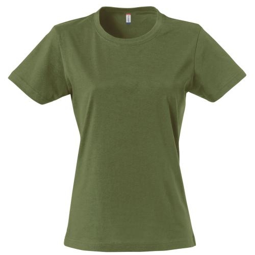 Modern lichtgewicht dames T-shirt army green,l
