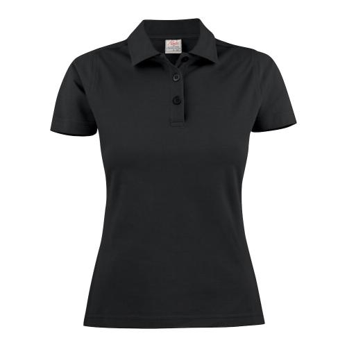 Printer Surf dames polo zwart,l