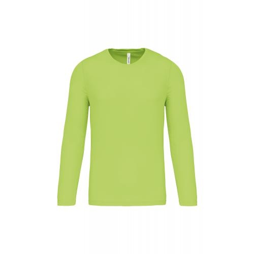 Herensportshirt lange Mouwen lime,2xl
