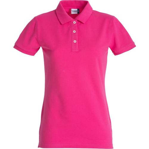 Premium dames polo helder kersen,l