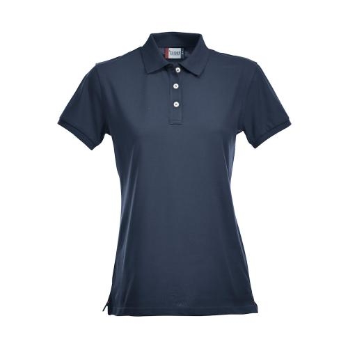Premium dames polo dark navy,l