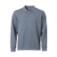 Basic polo sweater grijsmelange,3xl