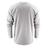 Heavy T-shirt Longsleeve grijs gemeleerd,3xl