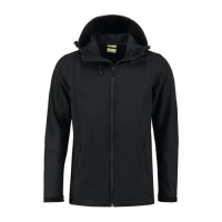 L&S Jacket Hooded Softshell  for him donkergrijs,2xl
