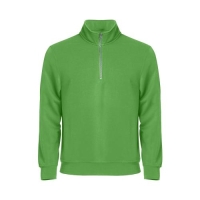 Basic halfzip appelgroen,l