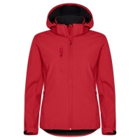 Classic Softshell jas Hoody dames rood,2xl