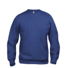 Clique Basic roundneck unisex blauw,l