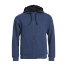 Heren vest met capuchon blauwmelange,l