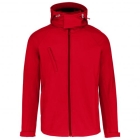 Kariban heren softshell jas met capuchon rood,3xl