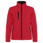 Gewatteerde softshell jas dames rood,2xl