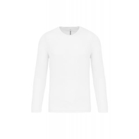 Herensportshirt lange Mouwen wit,2xl