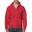 Gildan hooded zip sweater rood,l