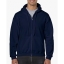 Gildan hooded zip sweater navy,l