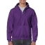 Gildan hooded zip sweater paars,l