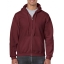 Gildan hooded zip sweater maroon,l