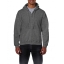 Gildan hooded zip sweater dark heather,l