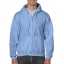 Gildan hooded zip sweater carolina blue,l