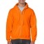 Gildan hooded zip sweater safety orange,l