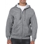 Gildan hooded zip sweater graphite heather,l