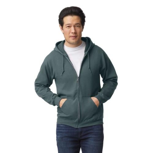 Gildan hooded zip sweater dark heather,3xl