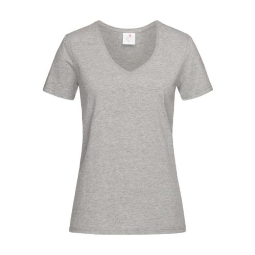 T-shirt Classic-V Woman grey heather,l