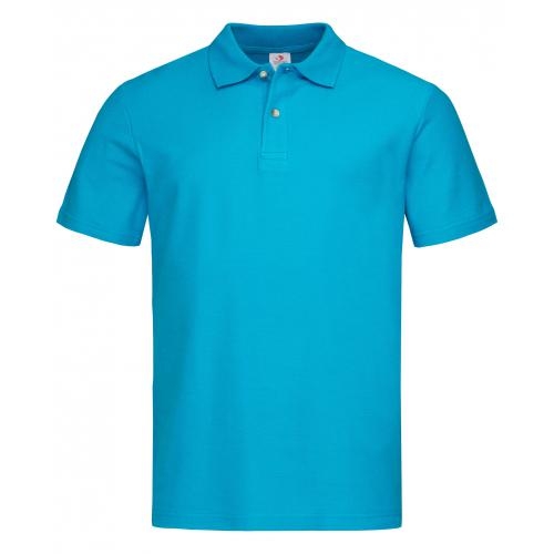 Stedman polo short sleeve ocean blue,l