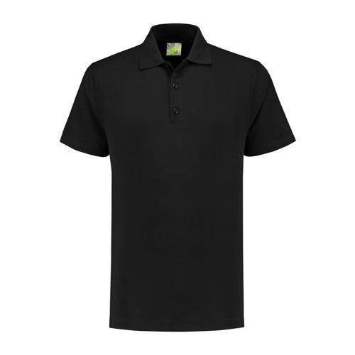 L&S Basic Mix polo zwart,l
