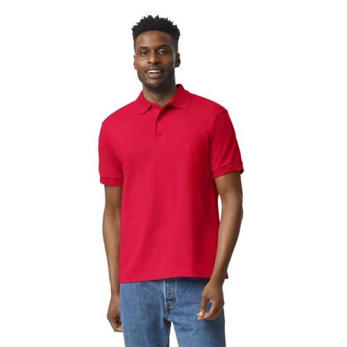 Gilden dryblend adult jersey polo rood,l