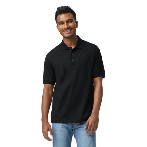 Gilden dryblend adult jersey polo zwart,l