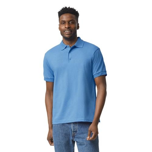 Gilden dryblend adult jersey polo carolina blue,l