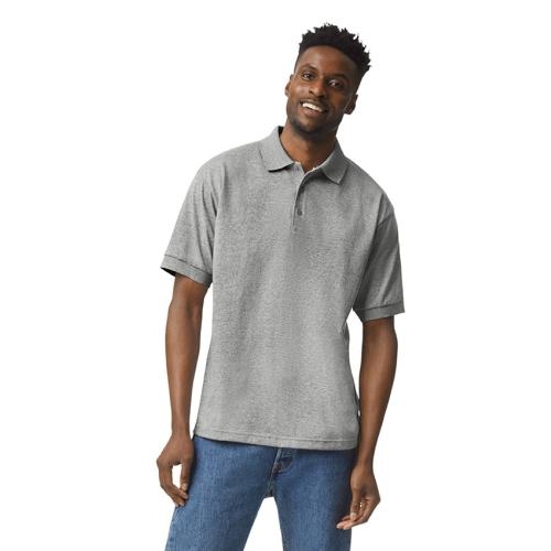 Gilden dryblend adult jersey polo sport grey,l