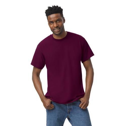 Gildan Heavy Cotton T maroon,l