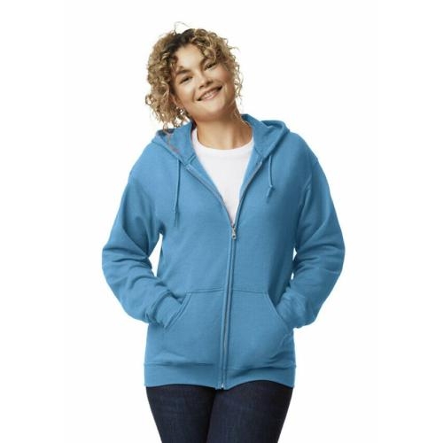 Gildan hooded zip sweater carolina blue,l