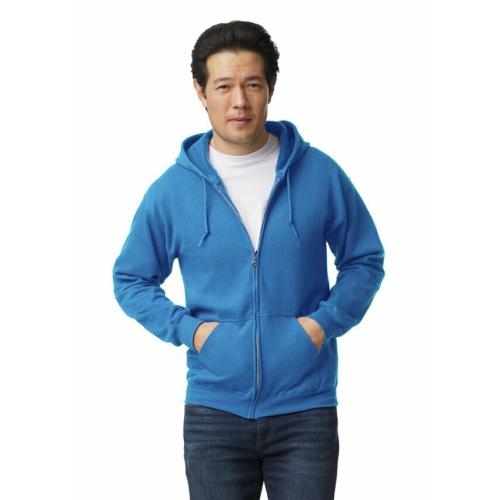 Gildan hooded zip sweater royal blue,m