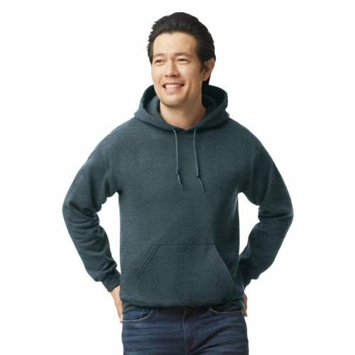 Gildan hooded sweater unisex dark heather,l