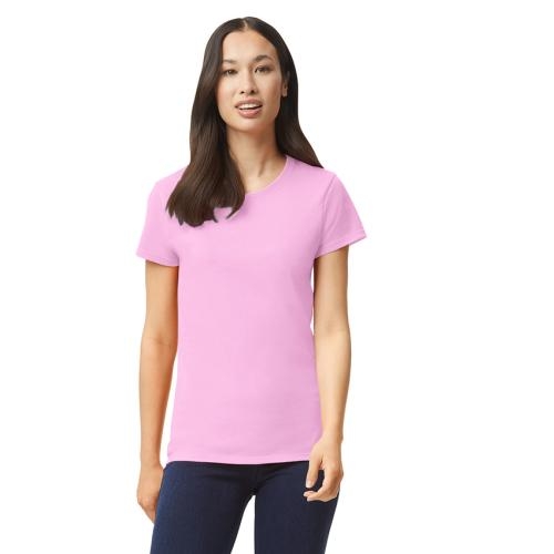 Gildan heavyweight dames shirt lichtroze,l