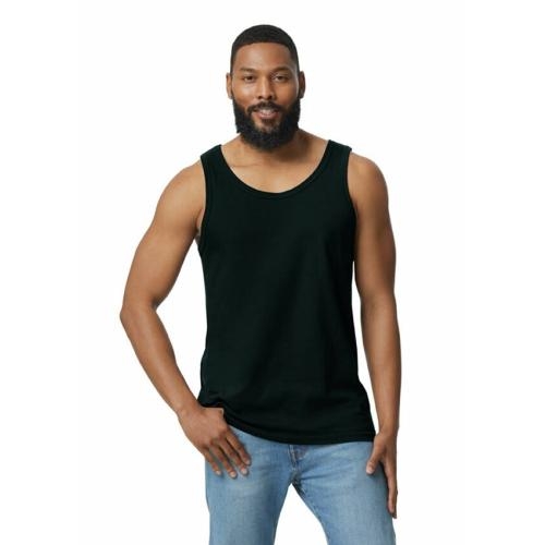 Gildan heren tanktop softstyle zwart,l