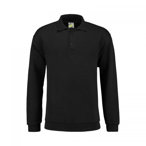 Sweatshirt Polo Collar zwart,l