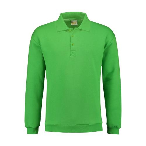 Sweatshirt Polo Collar lime,l