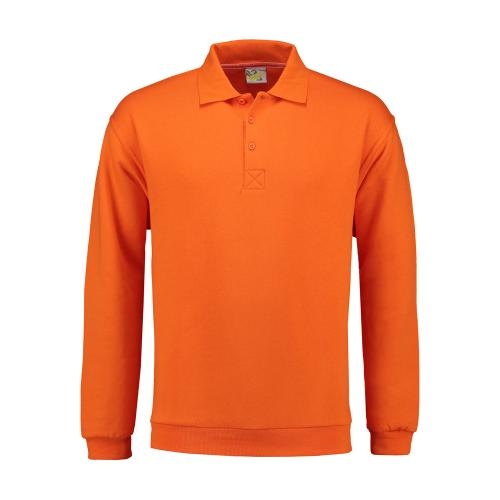 Lemon & Soda unisex polosweater oranje,l