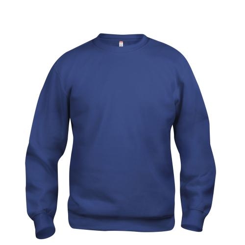Clique Basic roundneck unisex blauw,l