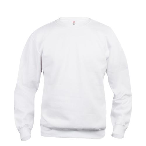 Clique Basic roundneck unisex wit,l