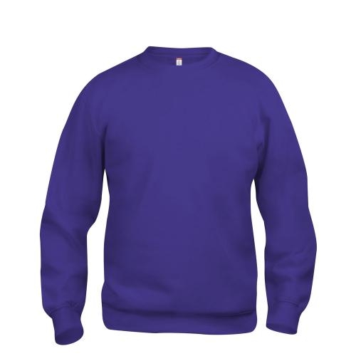 Clique Basic roundneck unisex helder lila,l